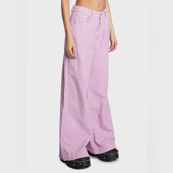 The Ragged Priest Super Wide Sweeper Corduroy Pants Lilac Size US 4 NWT - Picture 2 of 4